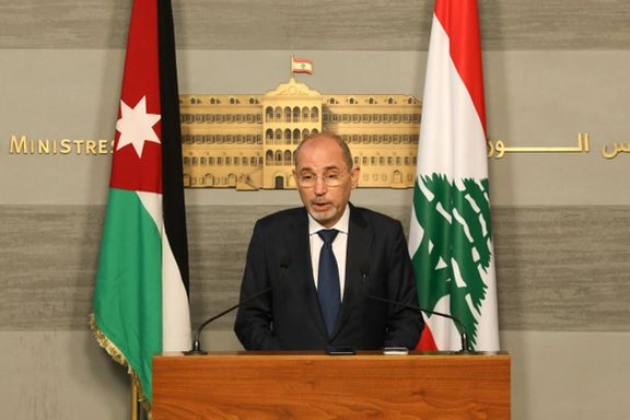 ایمن الصفدی، وزیر امور خارجه اردن، در جریان سفرش به بیروت، ۱۶ مهر