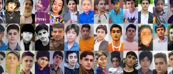 A combo picture of some of the children killed by security forces during the Islamic Republic’s crackdown on antiregime protests