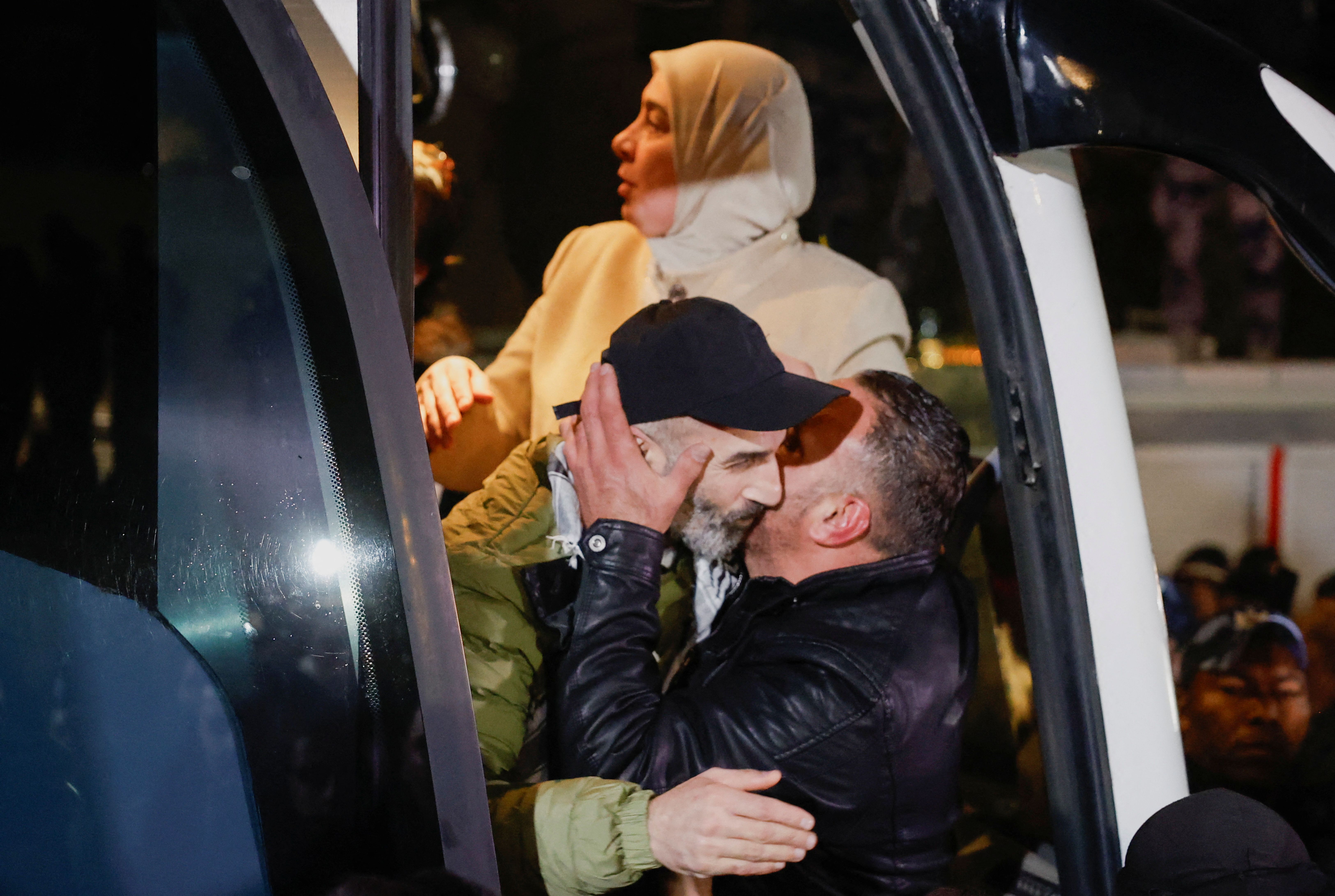 استقبال از زندانیان فلسطینی در رام‌الله در کرانه باختری، ۹ اسفند