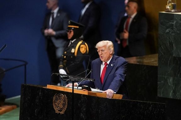 Trump at the UN General Assembly, September 23, 2025.