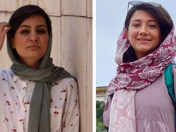 imprisoned journalists Elaheh (Elahe) Mohammadi (left) and Niloufar Hamedi