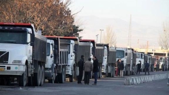 A strike by Iranian truck drivers in 2018