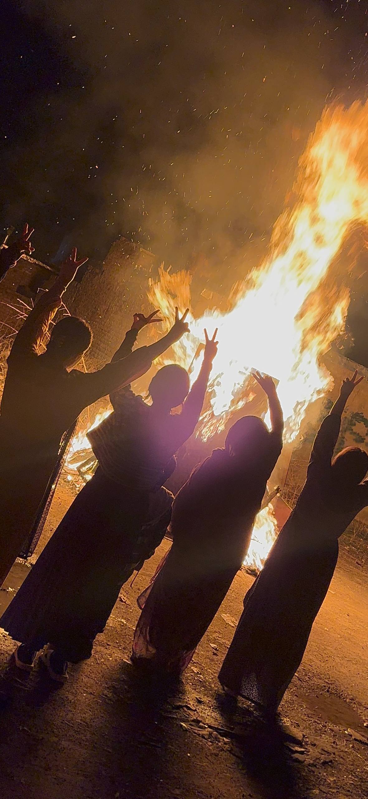 Iranians celebrating Chaharshanbe Suri in Tehran on March 17, 2026 