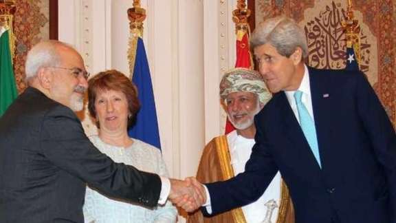 Iran's former foreign minister Javad Zarif and former US Secretary of State John Kerry during Obama-era nuclear talks.