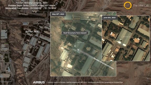 ارزیابی اینتل لب از تصاویر هوایی جدید: حادثه اخیر در مجتمع نظامی پارچین یک حمله پهپادی بود