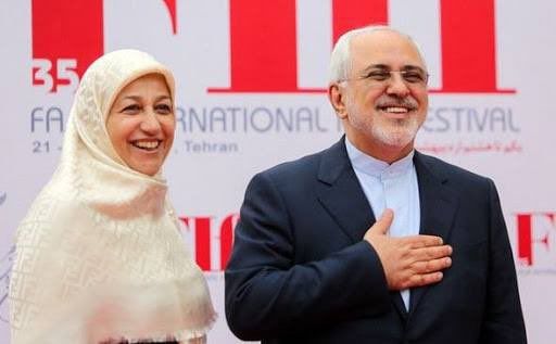 Former Minister of Foreign Affairs Mohammad Javad Zarif and his wife (undated)