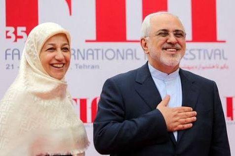 Former Minister of Foreign Affairs Mohammad Javad Zarif and his wife
