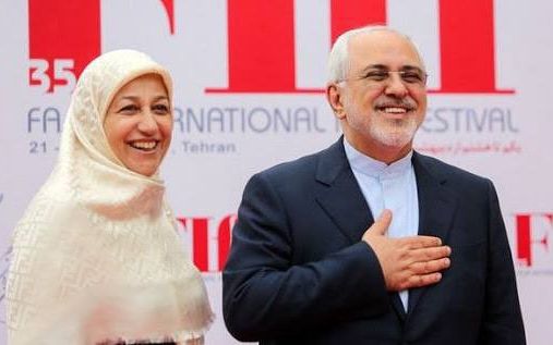 Former Minister of Foreign Affairs Mohammad Javad Zarif and his wife (undated)