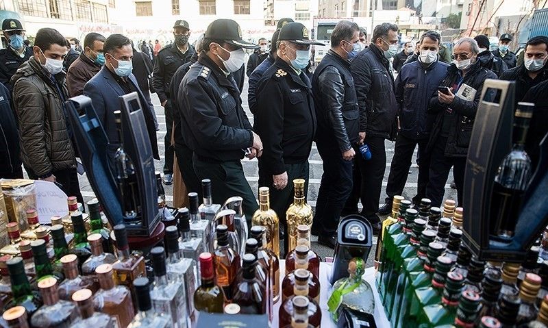 Confiscated bootleg alcohol by police authorities. (File photo)