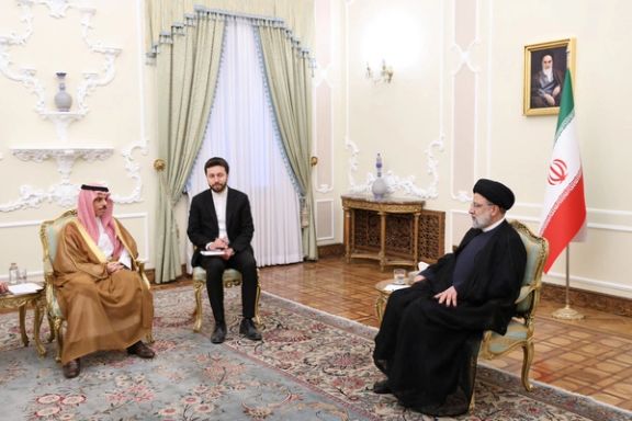 Iranian President Ebrahim Raisi meets with Saudi Arabia's Foreign Minister Prince Faisal bin Farhan Al Saud, in Tehran, Iran June 17, 2023.
