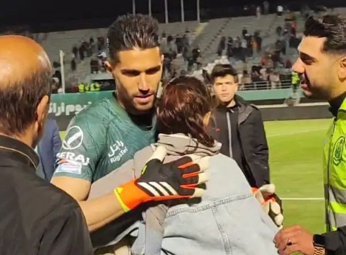Iranian Goalie Faces Court After Hugging Female Fan