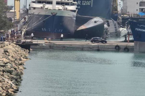 Damaged Iranian warship sinks in Bandar Abbas