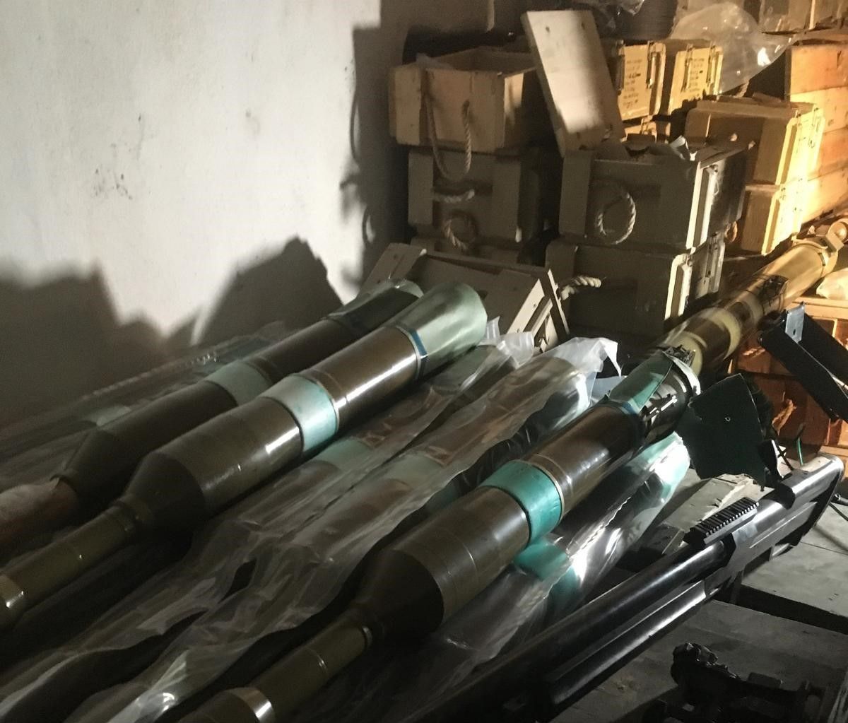 Weapons inside the Hezbollah tunnel displayed by Israeli forces. Oct. 21, 2024