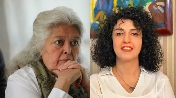 Mahboubah eraj (L) and Nargess Mohammadi