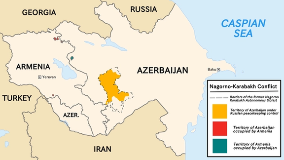 The disputed Armenian-populated Nagorno-Karabkh region inside Azerbaijan