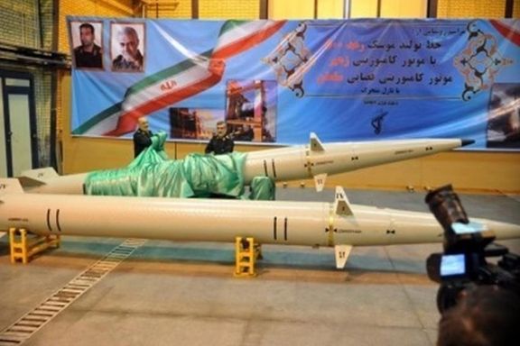 Iranian missiles on display on November 4, 2020