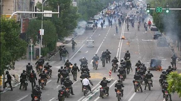 A scene from protests in 2009 following a highly disputed presidential election