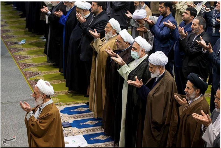 Sadighi leading the Friday prayer in Tehran on March 24, 2023
