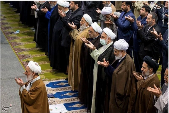 Sadighi leading the Friday prayer in Tehran on March 24, 2023