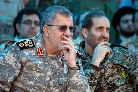 Mohammad Pakpour (L), commander of IRGC ground forces.
