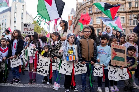 تظاهرات حامیان فلسطین در لندن، ۱۴ مهر