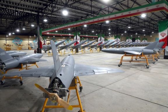 Drones are seen at a site at an undisclosed location in Iran, in this handout image obtained on April 20, 2023.
