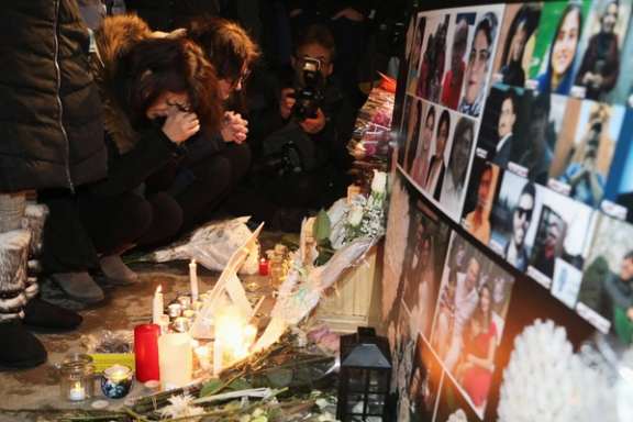 A candlelight vigil for the victims of the downing of Ukrainian Airlines Flight PS752