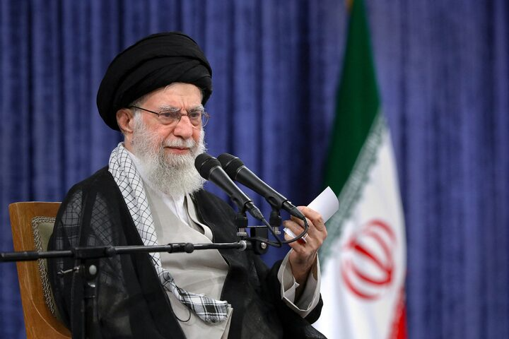 Iran's Supreme Leader Ali Khamenei speaks during a meeting in Tehran, Iran, May 20, 2025.