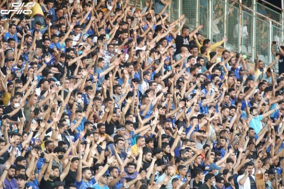 Football fans at Tehran’s Azadi stadium on August 26, 2022