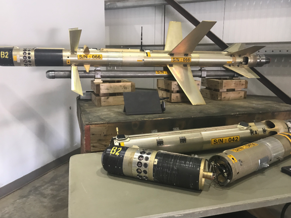 Anti-aircraft missiles seized by the United States, shipped by Iran. Undated