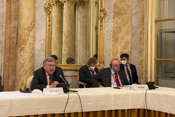 Mikhail Ulyanov (L), Russian chief negotiator at the Vienna talks during a JCPOA session. November 29, 2021