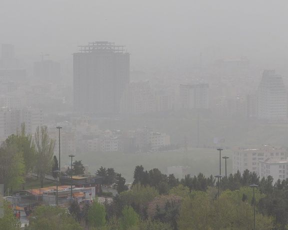 Air pollution in Tehran on Friday, April 8