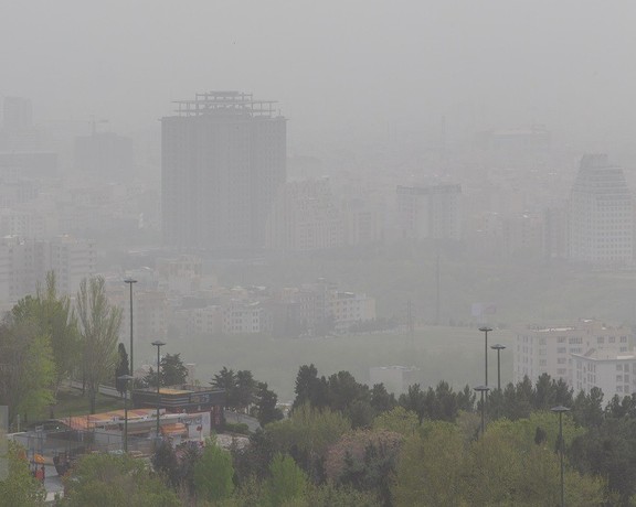 Air pollution in Tehran on Friday, April 8