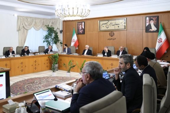 Iranian President Masoud Pezeshkian during a cabinet meeting on August 11, 2024