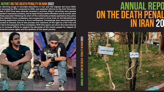 The cover of the report on the Islamic Republic's executions