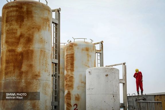 An Iranian oil installation showing lack of upkeep in 2021