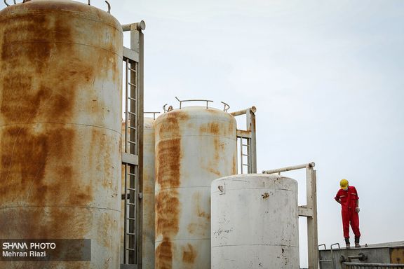 An official photo from Iran's national oil company showing an installation
