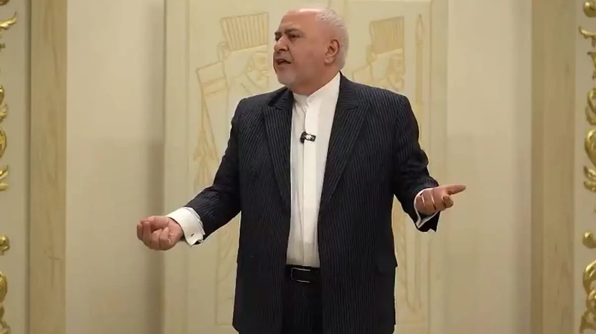 Former Iranian foreign minister Mohammad Javad Zarif at a gathering in Tehran, May 19, 2025.