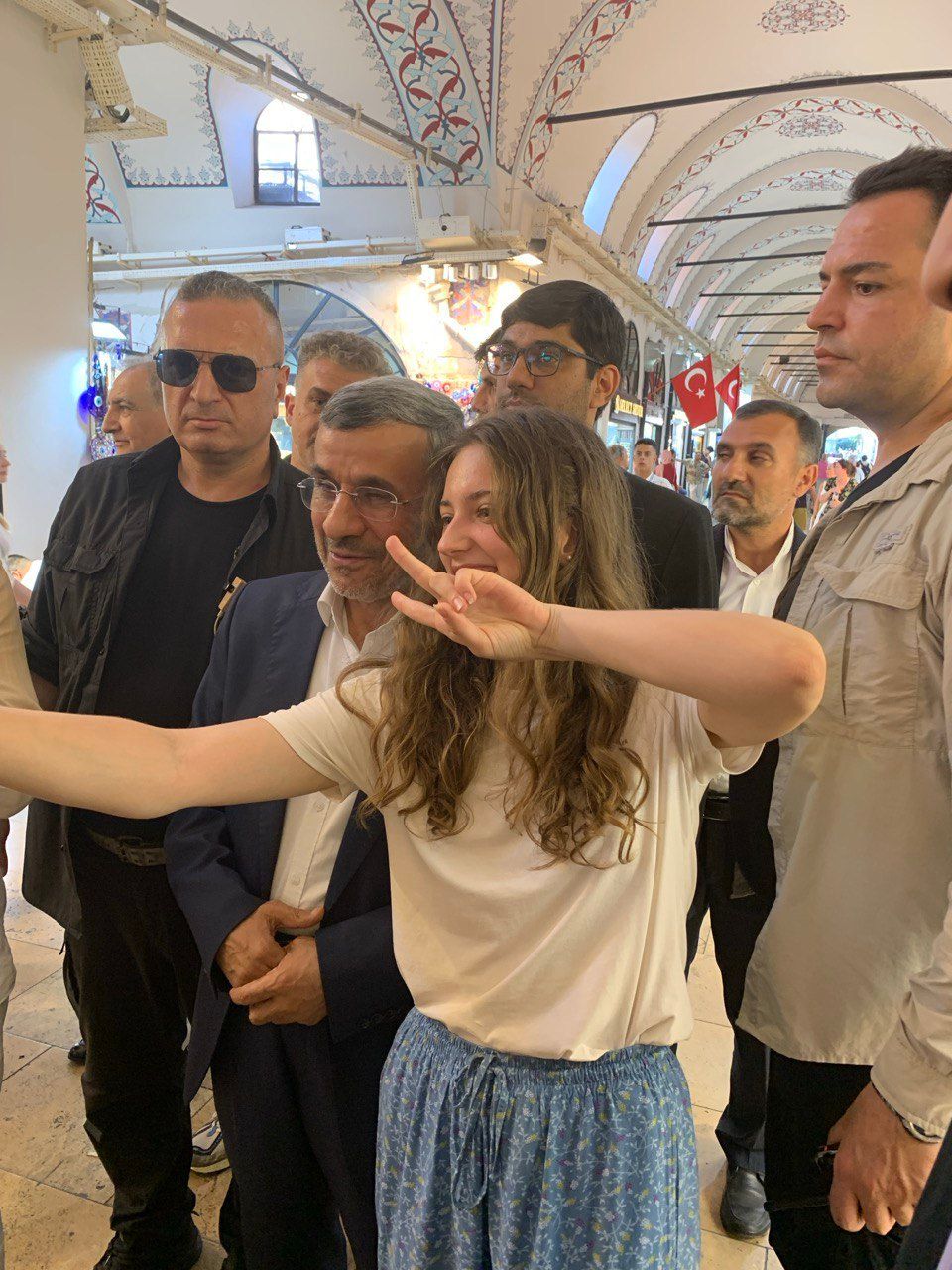 Former Iranian president Mahmoud Ahmadinejad during a visit to Turkey, July 2024