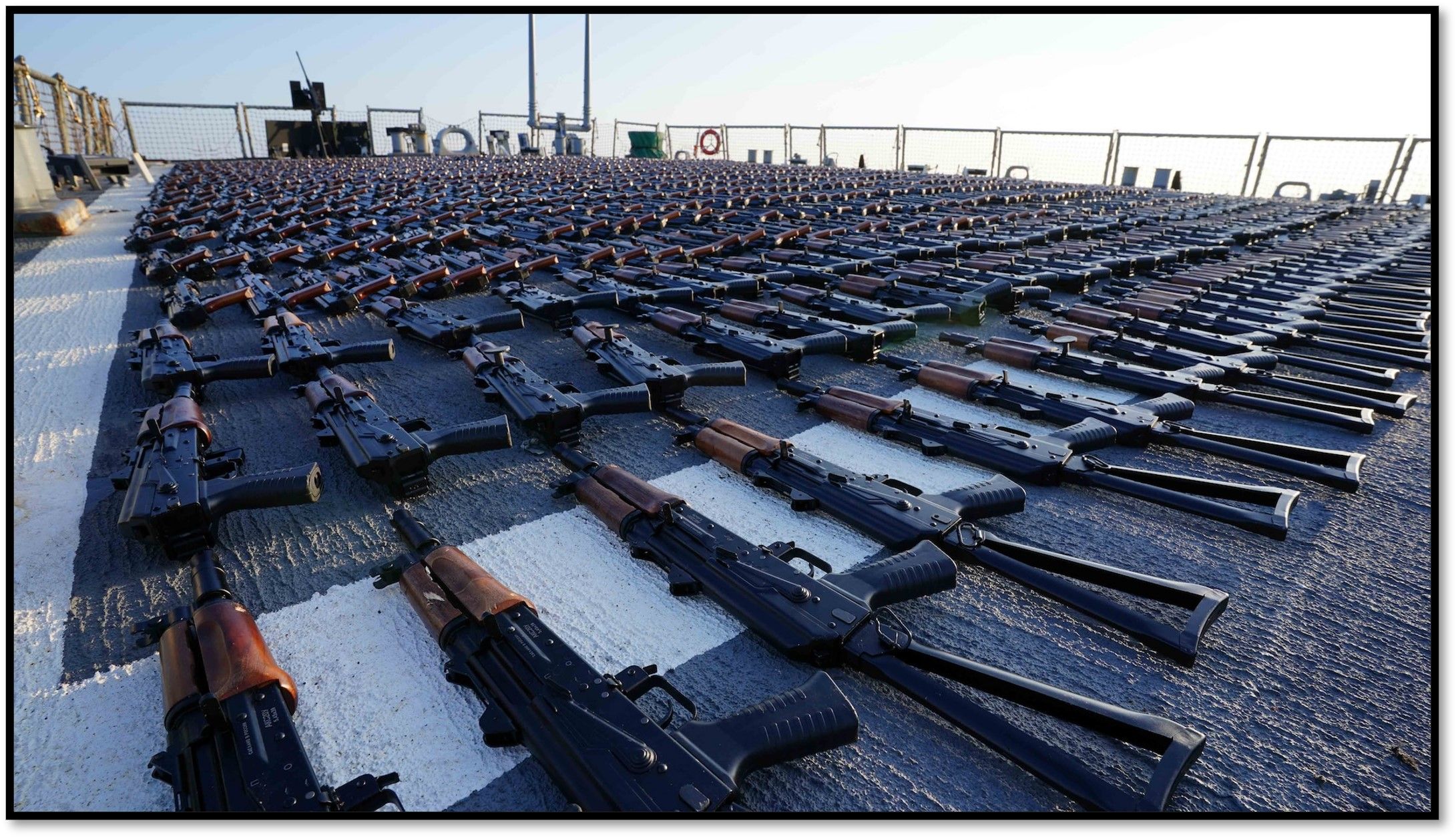 AK-47 assault rifles from Iran that were bound for Yemen