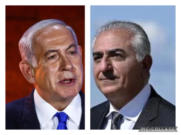 شاهزاده رضا پهلوی در سفر به اسرائیل با بنیامین نتانیاهو، نخستوزیر این کشور دیدار کرد