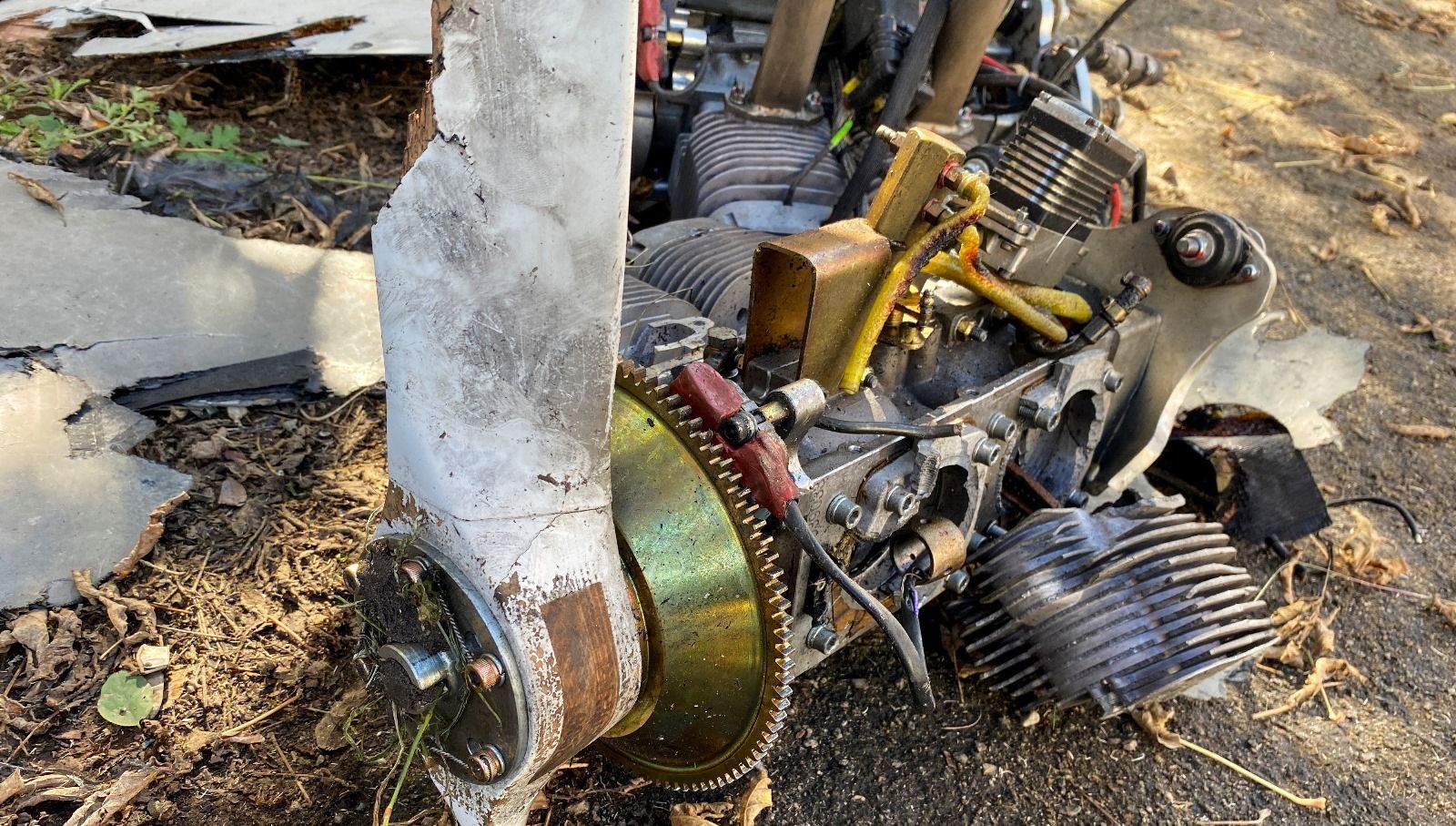 Engine of an Iranian drone shot down in Ukraine in October 2022