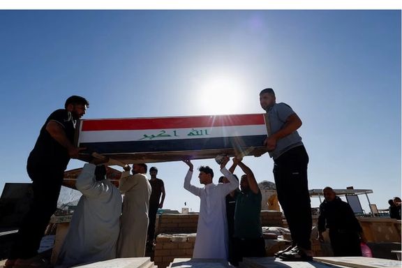 مراسم خاکسپاری سربازان کشته شده در حمله داعش در شهر نجف، ۲۴ اردیبهشت ۱۴۰۳