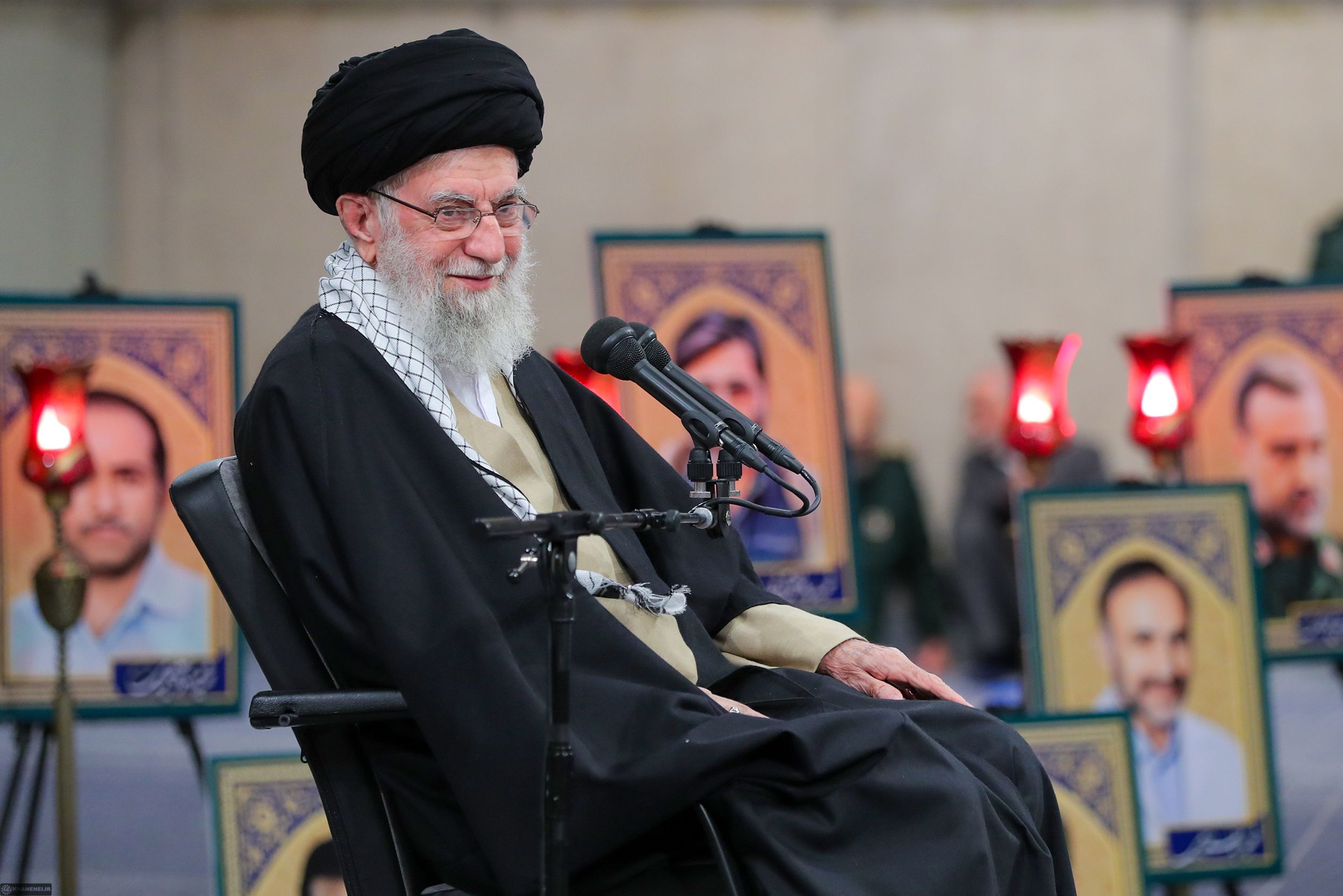Iran’s ruler Ali Khamenei during a meeting in Tehran, January 2024 