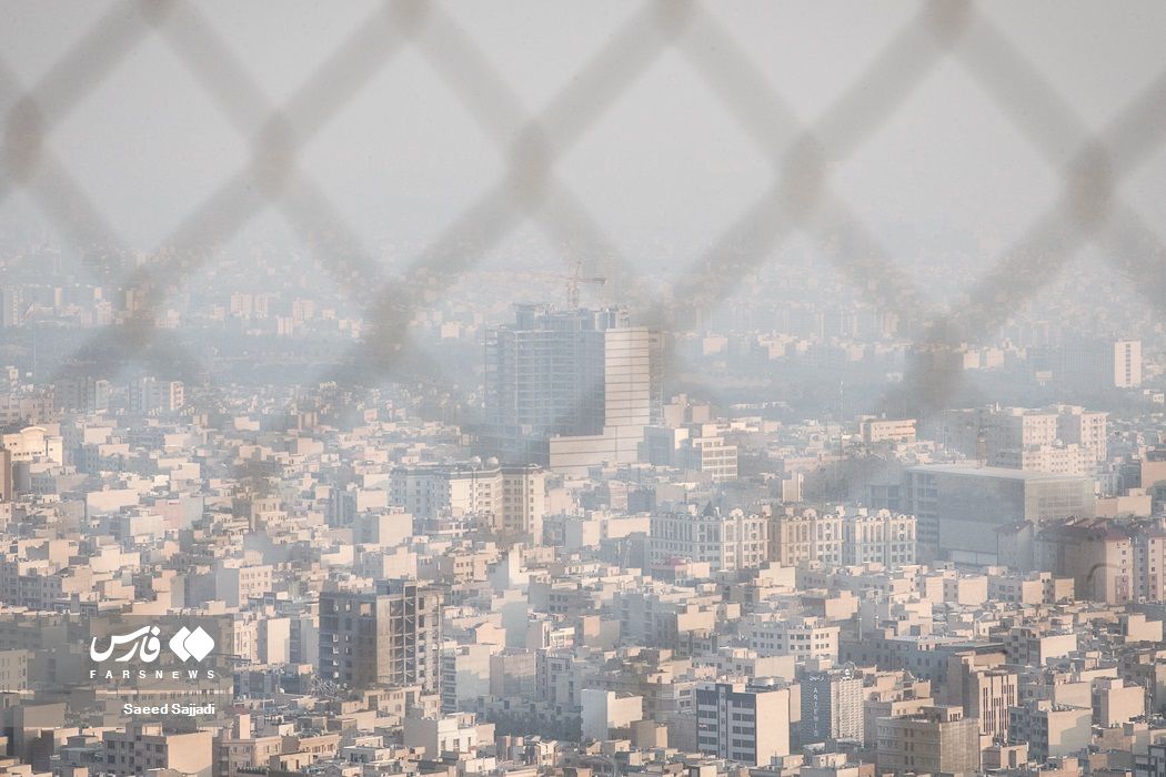 An aerial view of Tehran in November 2023
