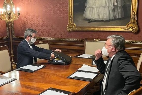 Russian and Iranian chief negotiators meeting in Vienna on January 31, 2022
