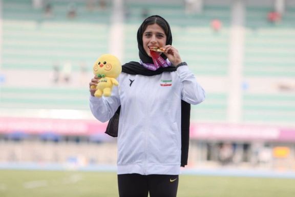 مدال طلای پرش طول آسیا برای ریحانه مبینی، دانشجوی دندانپزشکی