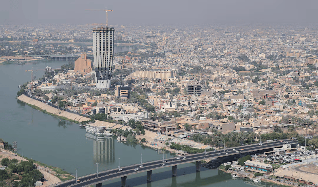 An aerial view of Baghdad, Iraq, August 11, 2021.