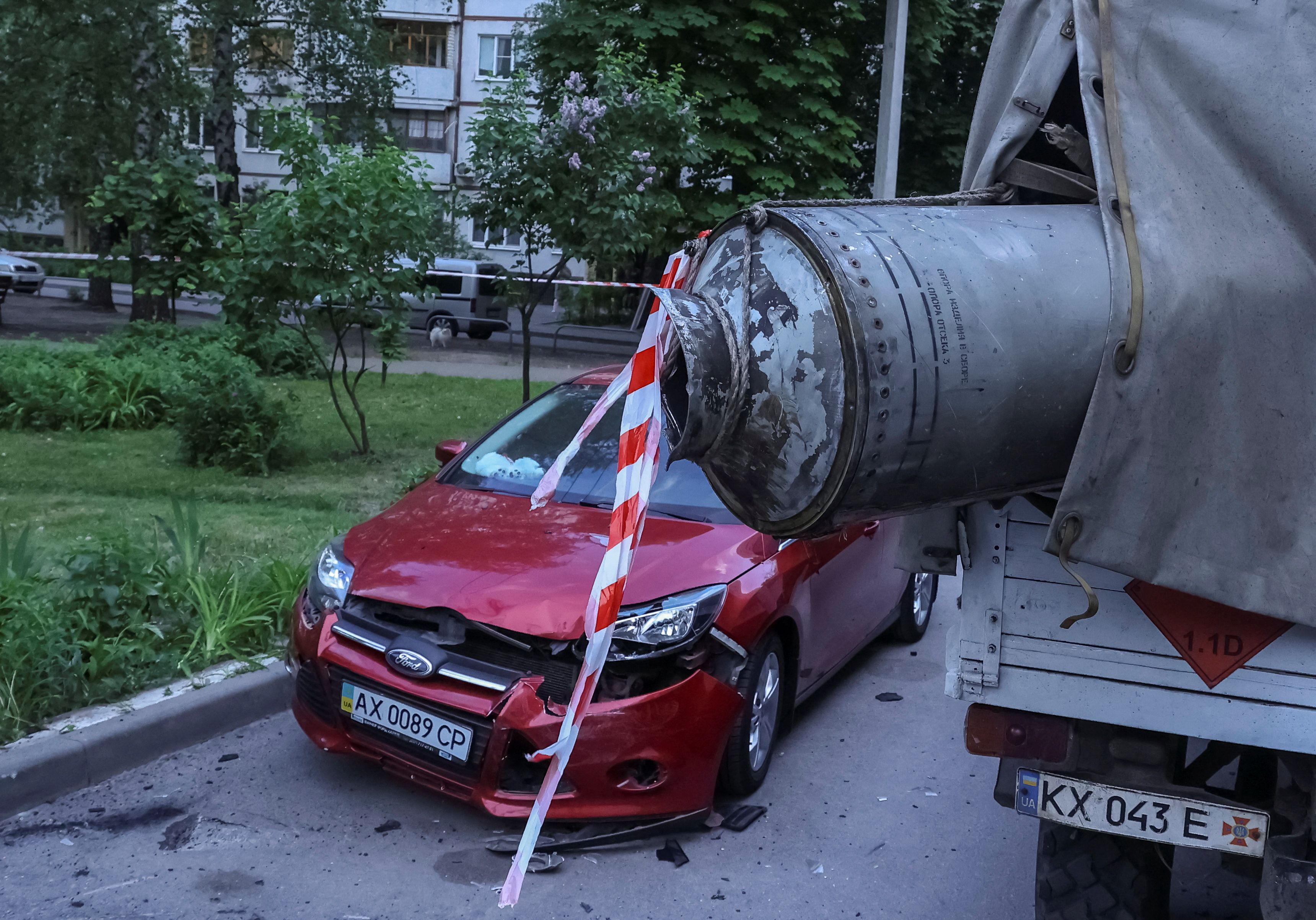 حمله موشکی روسیه به خارکیف، اوکراین، ۲۵ اردیبهشت