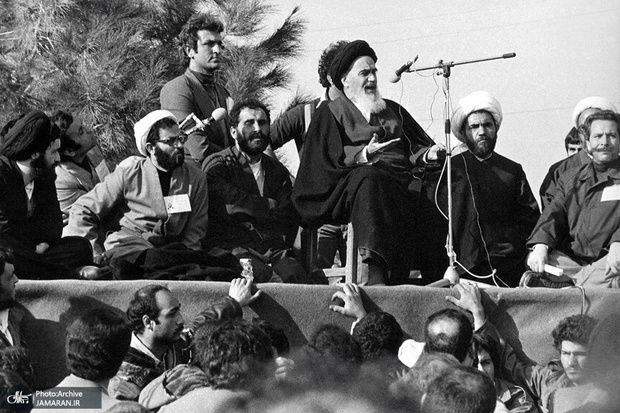 Ruhollah Khomeini's first speech after arrival in Tehran at Behesht-e Zahra cemetery, February 1, 1979